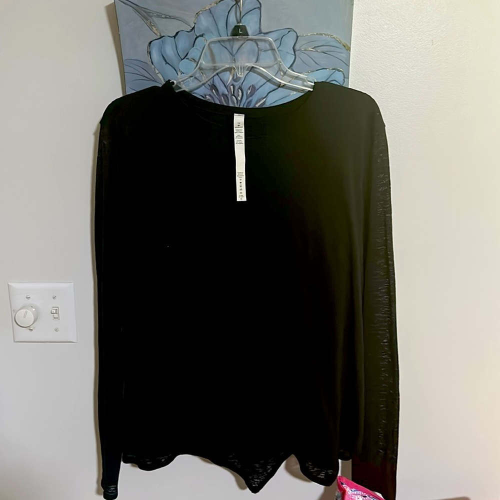 Long sleeve black shirt with layers